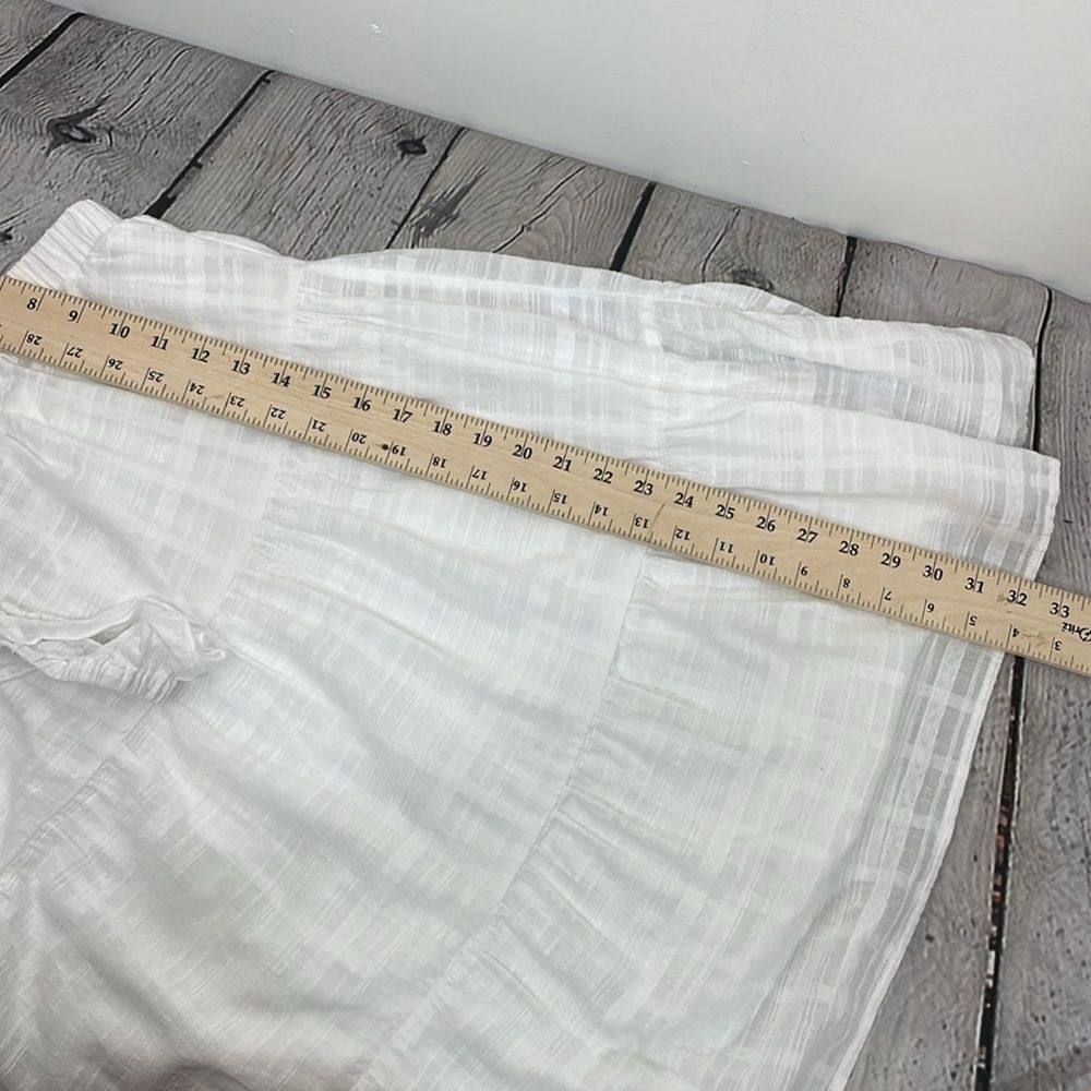 Altar’d State White Ruffled Strap Tired Dress cotton size Large - Picture 10 of 10